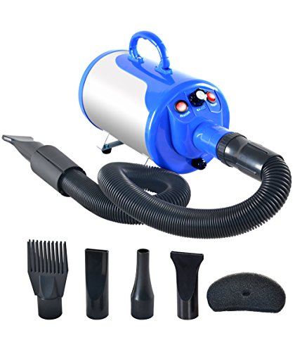 SHELANDY Groomer Partner Pet Hair Force Dryer Dog Grooming Blower with Heater (Blue) - Image 2