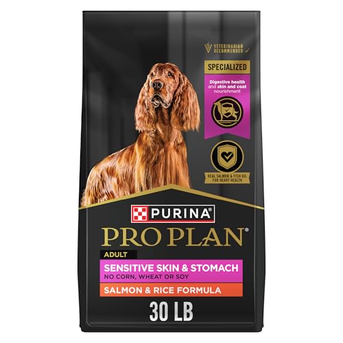 Purina Pro Plan Sensitive Skin and Stomach Dog Food Dry, Adult Salmon & Rice Formula, Digestive Health - 30 lb. Bag - Image 2