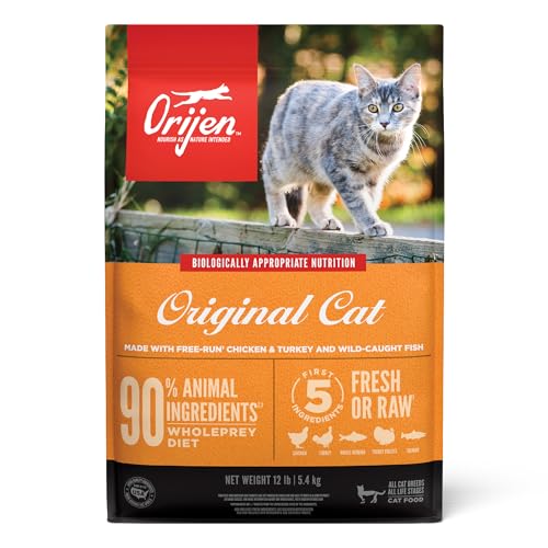ORIJEN Grain Free High Protein Premium Dry Cat Food Original Recipe 12lb Bag - Image 2