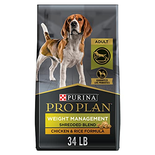 Purina Pro Plan Weight Management Dog Food Dry, Shredded Blend Chicken and Rice Formula - 34 lb. Bag - Image 2