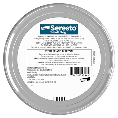 Seresto Small Dog Vet-Recommended Flea & Tick Treatment & Prevention Collar for Dogs Under 18 lbs. | 2 Pack - Image 4