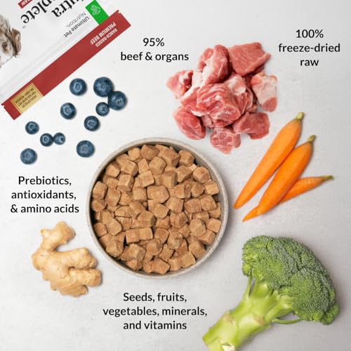 ULTIMATE PET NUTRITION Nutra Complete Freeze Dried Raw Dog Food, Veterinarian Formulated with Antioxidants, Prebiotics & Amino Acids (3 Pound, Beef) - Image 3