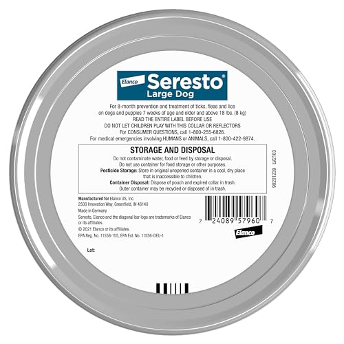 Seresto Large Dog Vet-Recommended Flea & Tick Treatment & Prevention Collar for Dogs Over 18 lbs. | 2-Pack - Image 4