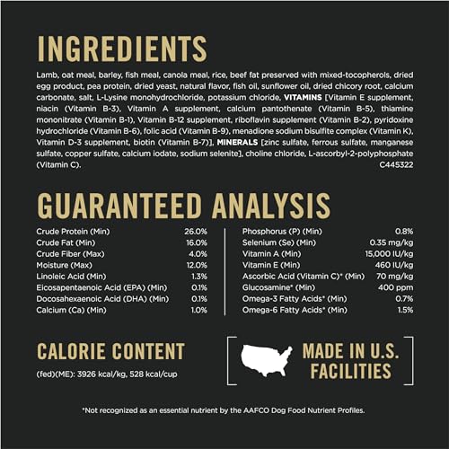 Purina Pro Plan Sensitive Skin and Sensitive Stomach Dog Food Lamb and Oat Meal Formula - 24 lb. Bag - Image 5