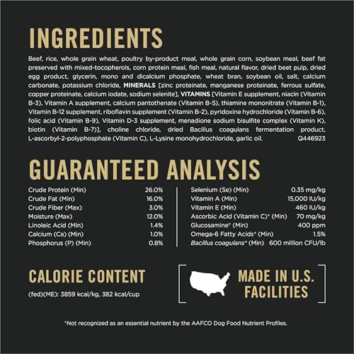 Purina Pro Plan Complete Essentials Shredded Blend Beef and Rice Dog Food Dry Formula with Probiotics for Dogs - 47 lb. Bag - Image 5