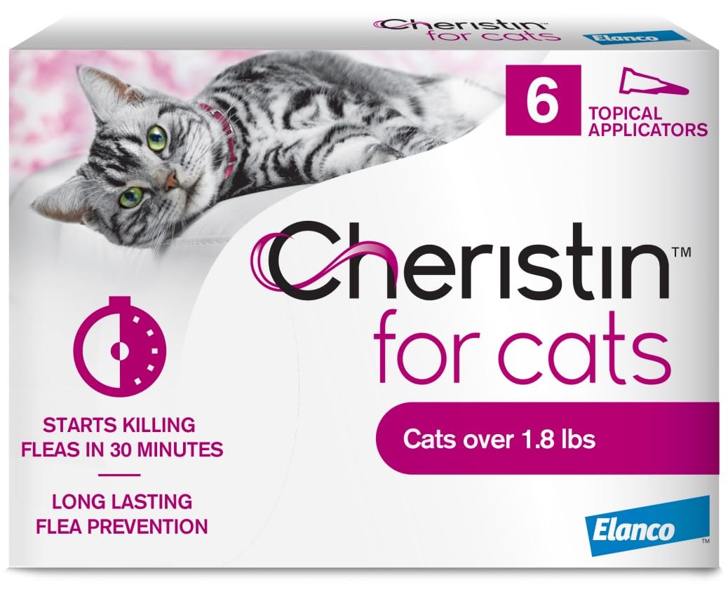 Cheristin Flea Treatment & Prevention for Cats | Fast acting topical flea treatment for cats over 1.8 lbs | 6 Count - Image 2