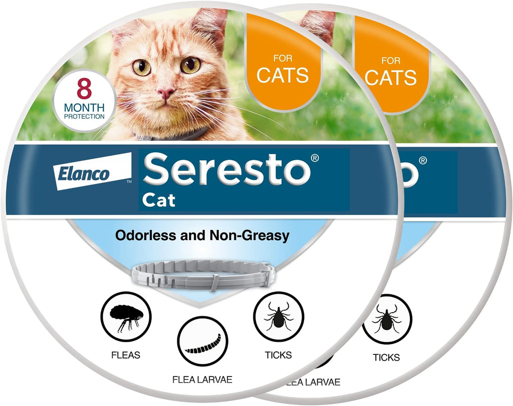 Seresto Cat Vet-Recommended Flea & Tick Treatment & Prevention Collar for Cats, 8 Months Protection | (Pack of 2) - Image 1
