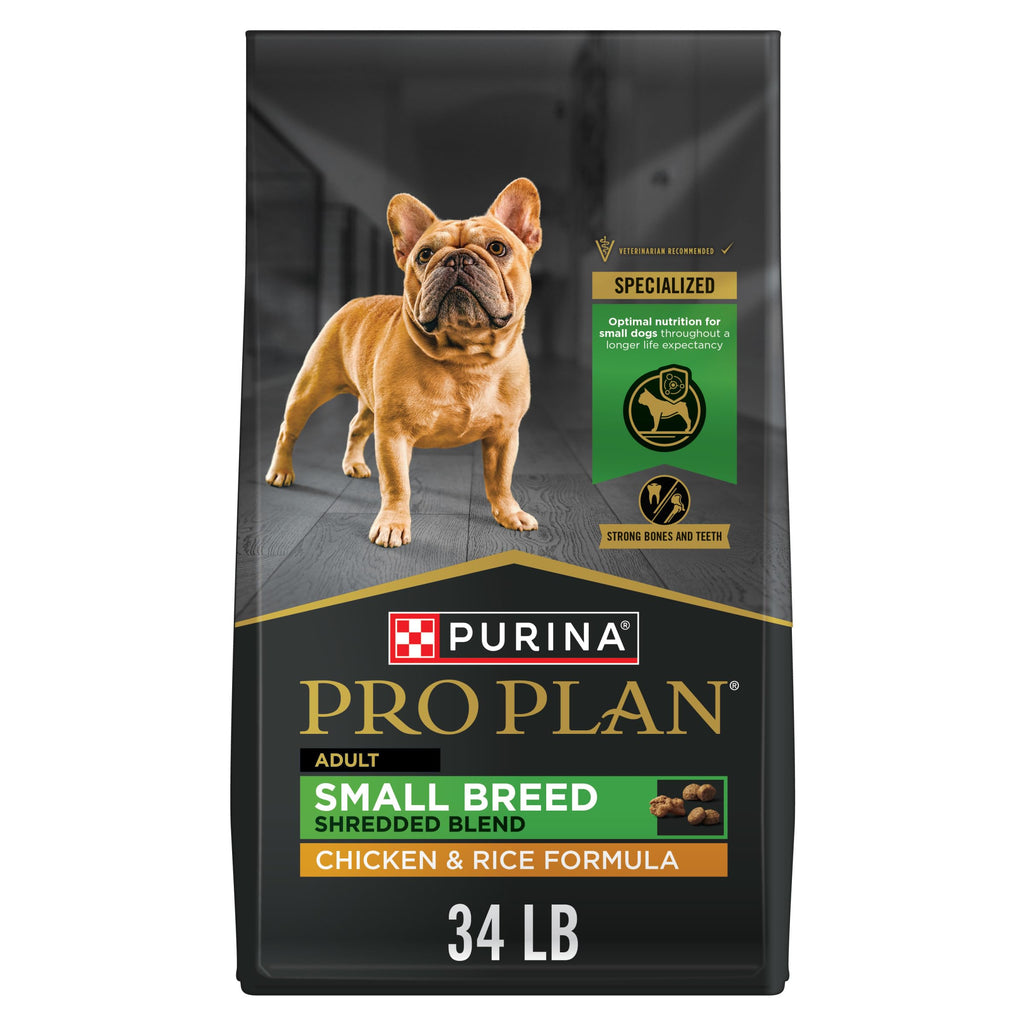 Purina Pro Plan Small Breed Dog Food Shredded Blend Chicken and Rice Formula With Guaranteed Live Probiotics - 34 lb. Bag - Image 1