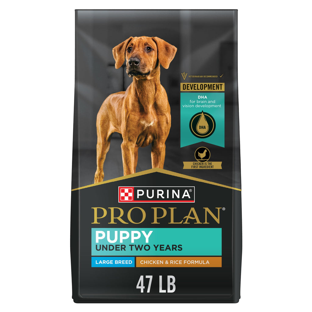 Purina Pro Plan Large Breed Chicken and Rice Formula Dry Puppy Food, High Protein Pet Food, 47 lb. Bag - Image 1